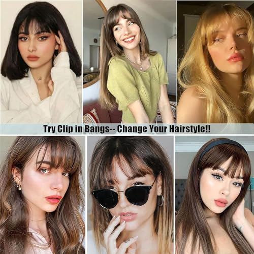 Ash Blonde Clip in Bangs 100% Human Hair Extensions P29294
