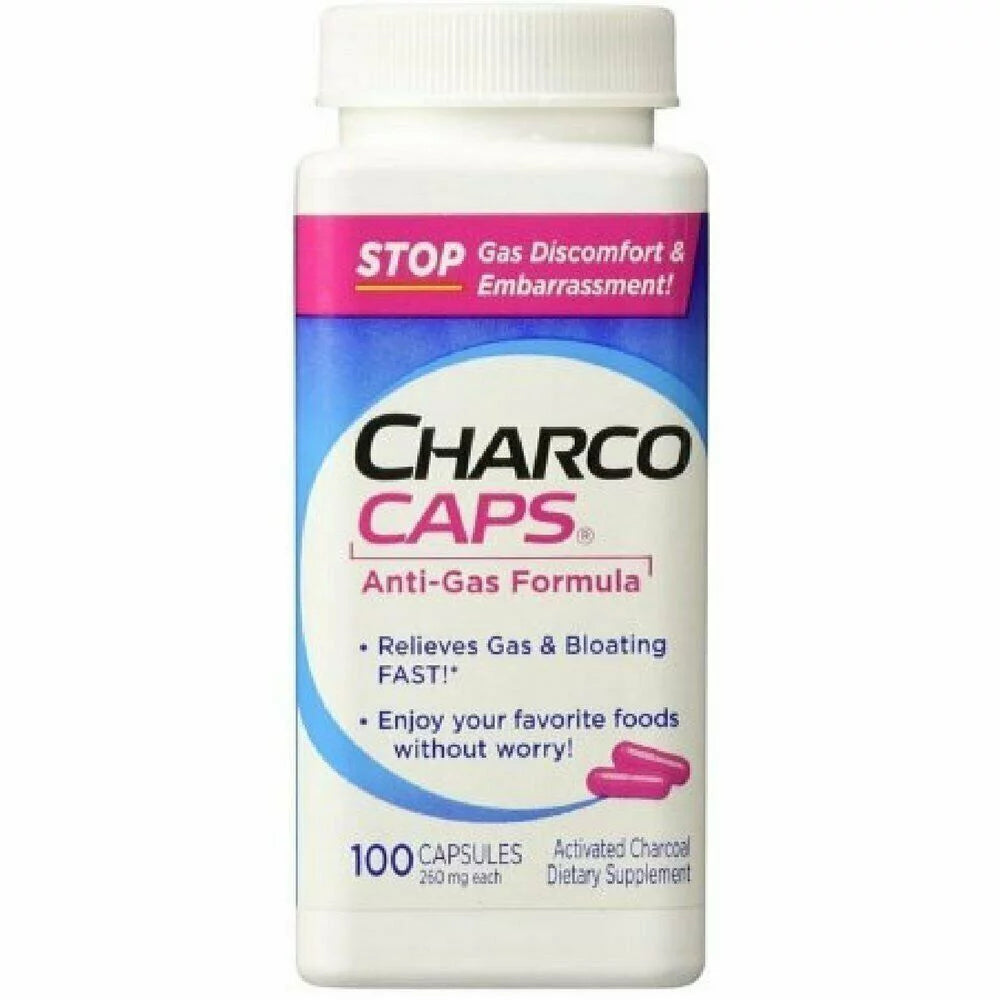 Charcocaps Dietary Supplement Anti-Gas Formula Y488341