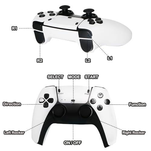 Retro Game Console with Dual Controllers Y72064