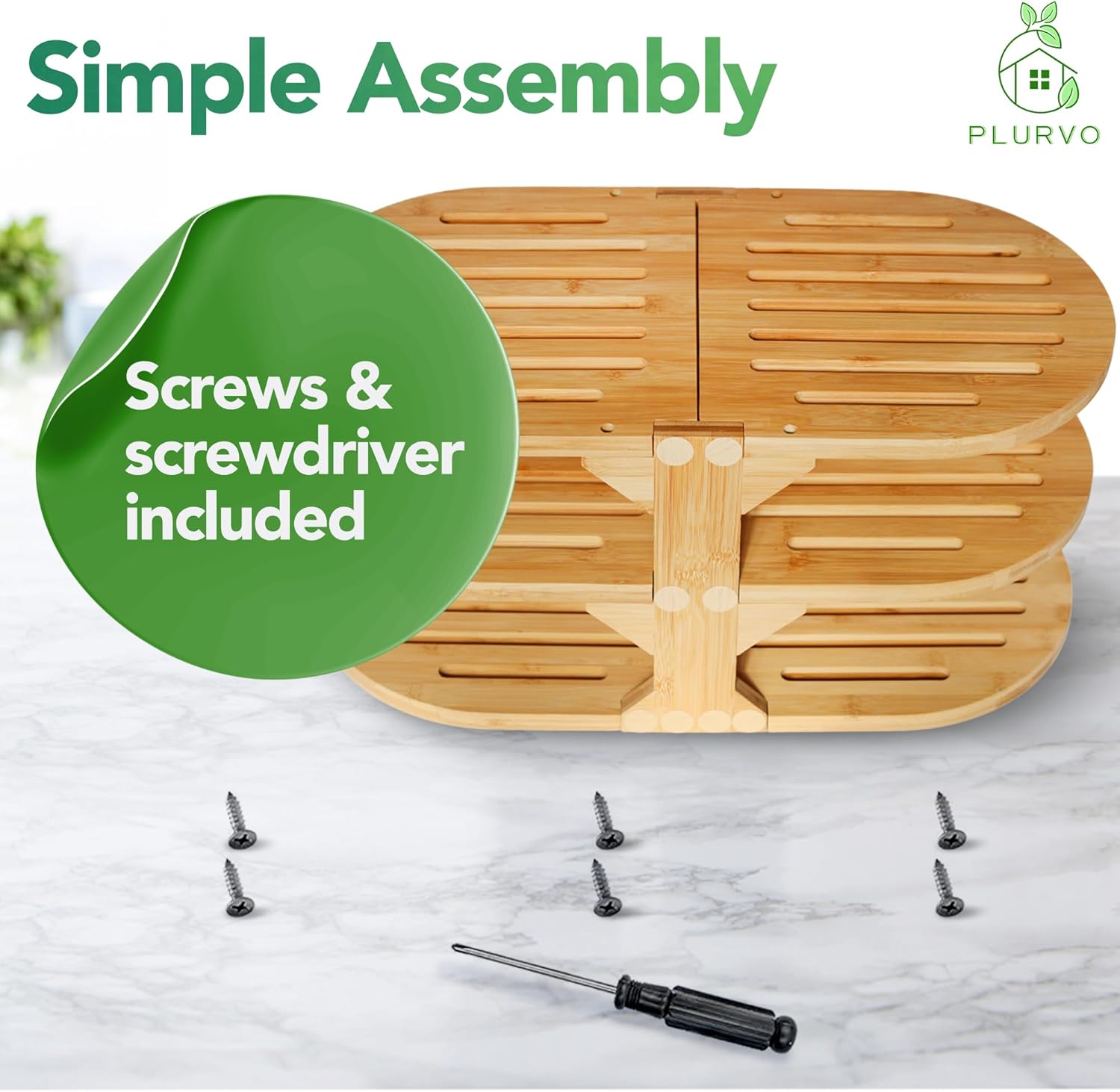 6-Tier Bamboo Plate Organizer S320147