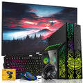 Dell OptiPlex Gaming Desktop PC Bundle with Core i7 32GB RAM 1TB SSD 27 inch Curved Monitor RTX 3060 Graphics RGB Keyboard Mouse Headphones Webcam Windows 11 Pro (Renewed) P8558