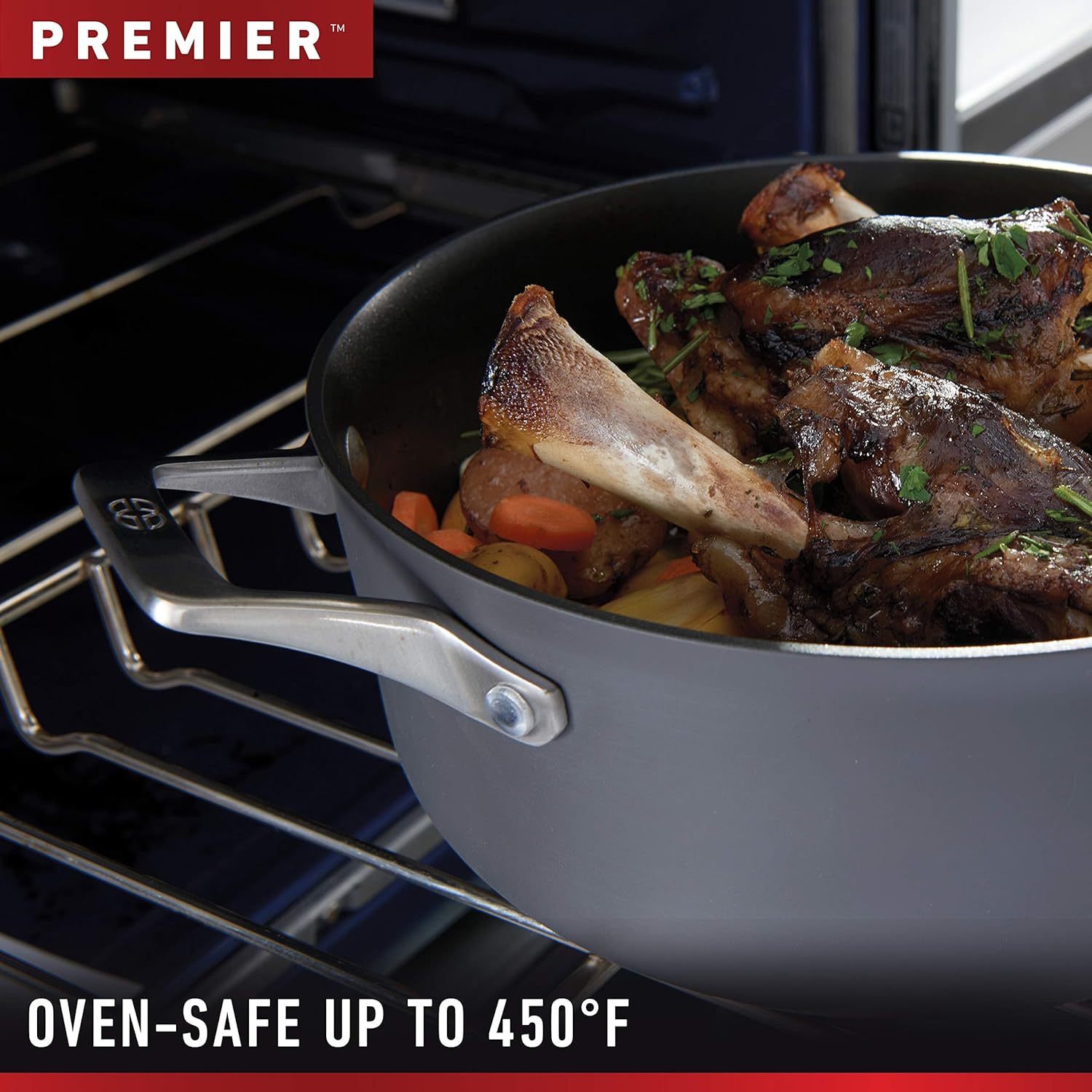 Black Hard-Anodized Nonstick 8.5-Quart Dutch Oven with Cover X272431