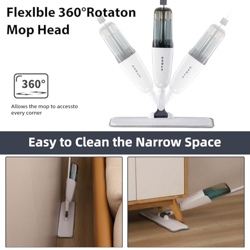 Microfiber Floor Mop with 4 Washable Pads W113
