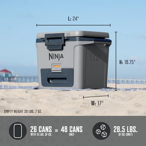 Slate Gray 50qt Hard Cooler with Dry Storage Drawer B4107