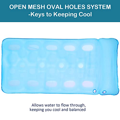 72" X 37" Extra Large Fabric-Covered Inflatable Pool Raft X783