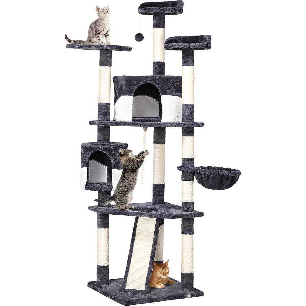 79-in Plush Cat Tree Condo S1411