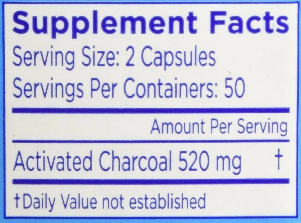 Charcocaps Dietary Supplement Anti-Gas Formula Y488341