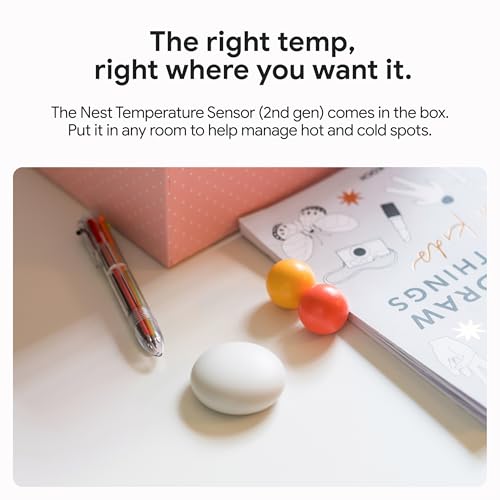 Polished Silver Smart Thermostat with Temperature Sensor F739070