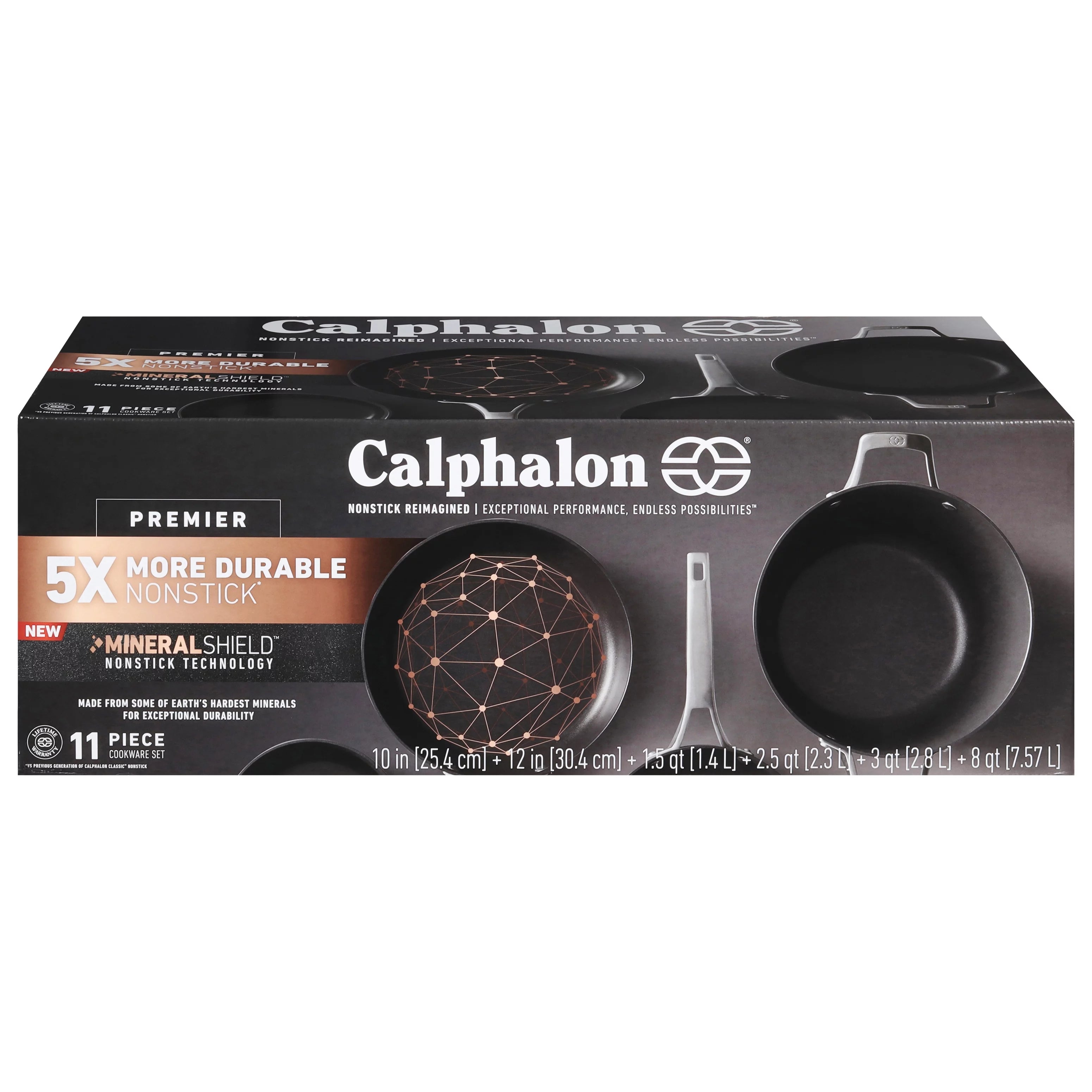 11-Piece Hard-Anodized Nonstick Pots and Pans Set T7358