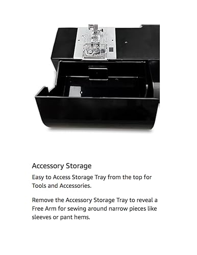 Heavy-Duty Sewing Machine with Aluminum Body, 18 Stitches, Free Arm, Built-In Needle Threader A68289