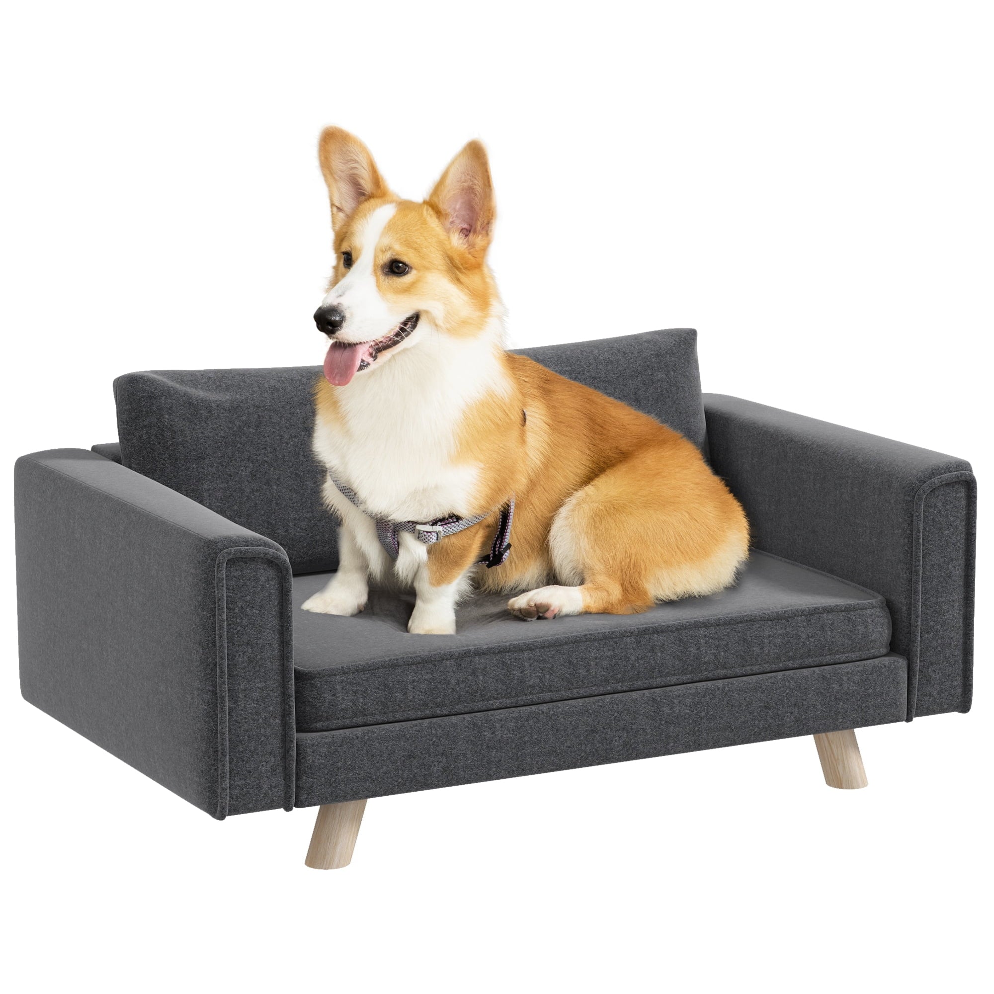 Gray Elevated Pet Sofa P803