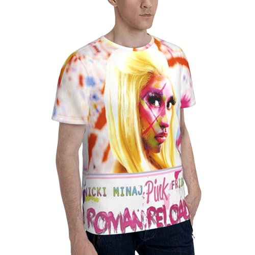 Polyester Graphic Round Neck Short Sleeve T-Shirt X760470