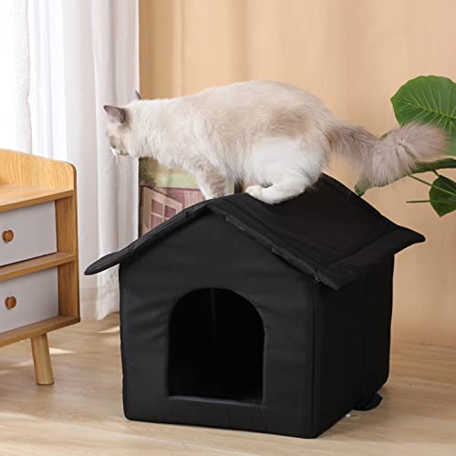Brown Waterproof Outdoor Cat House Y832835