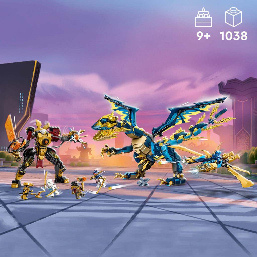 LEGO Building Toy Set with Dragon, Mech, Ninja Flyer and 6 Minifigures T681