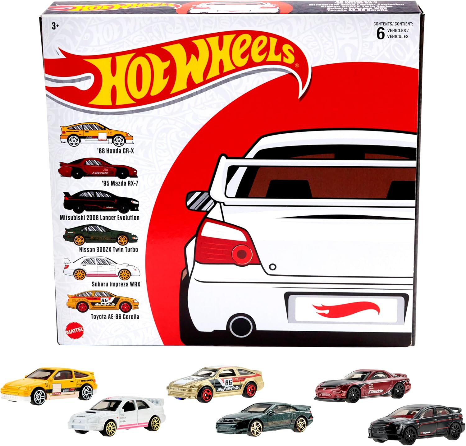 Multipacks of 6 Toy Cars, 1:64 Scale B3792