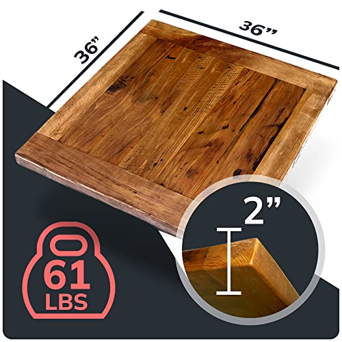 Reclaimed Wood Table Top with Metal Edge, 24" x 48" P8460