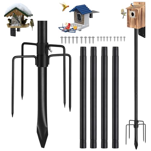 103 inch Heavy Duty Bird Feeder Pole with 5 Prongs Base F816