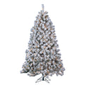 7ft Pre-Lit Flocked Pine with 500 Clear Lights Green X781