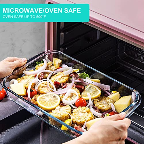 8-Pieces Rectangular Glass Baking Dish Set with Lids T93162