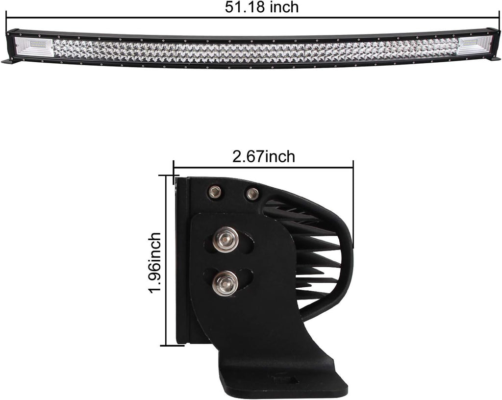 288w 50inch Curved LED Light Bar Spot Flood Combo Beam O912862