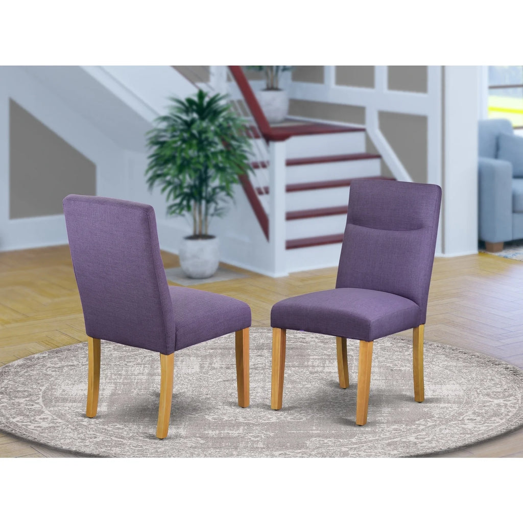 Set Of 2 Parson Chair With Oak Finish Leg And Linen Fabric N12637