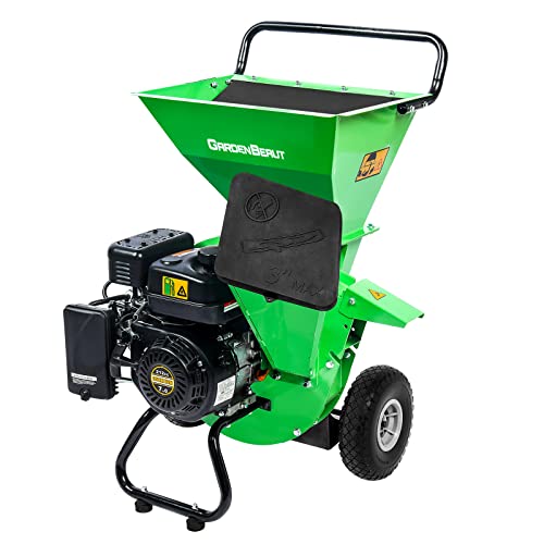 7HP 212cc Gas Powered Wood Chipper Shredder Mulcher with Debris Bag G1243