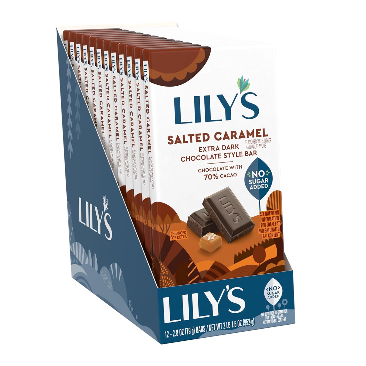 Salted Caramel Extra Dark Chocolate Bars, 2.8 oz (12 Count) A577437