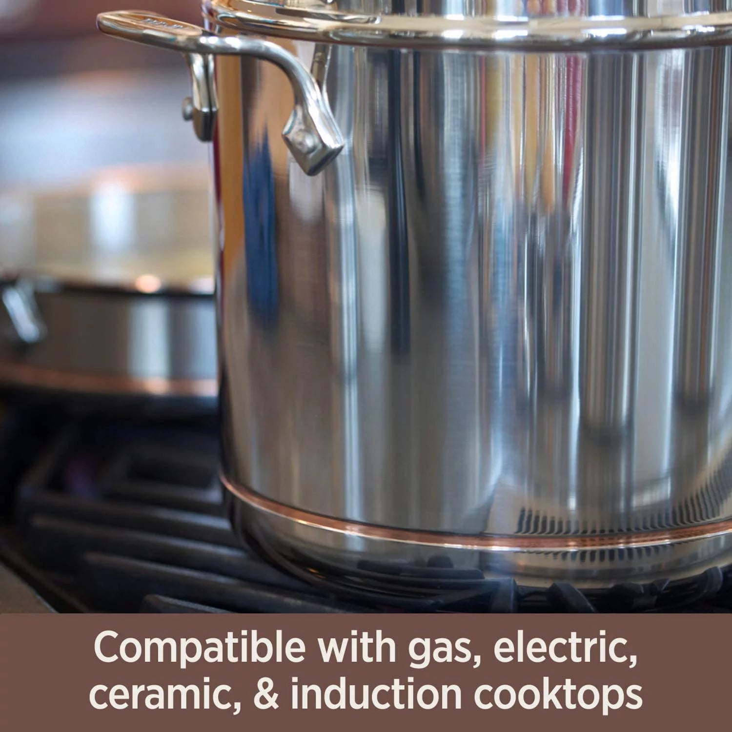 14 Piece 5-Ply Stainless Steel Copper Core Cookware Set C208