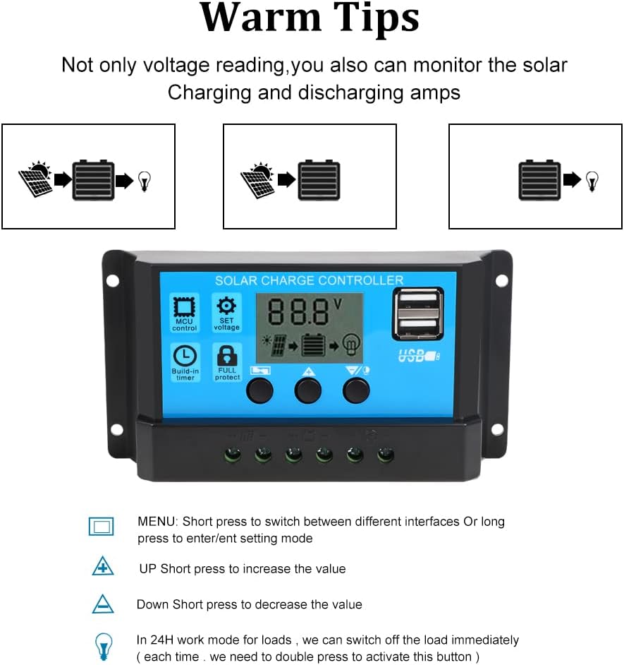 200 Watt 12V Solar Panel Kit with 100A Solar Charge Controller T9051