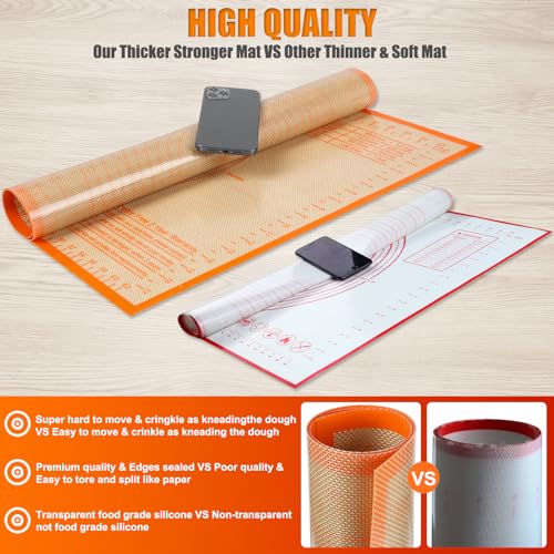 Non-slip Silicone Extra Large Baking Mat with Measurement T501830