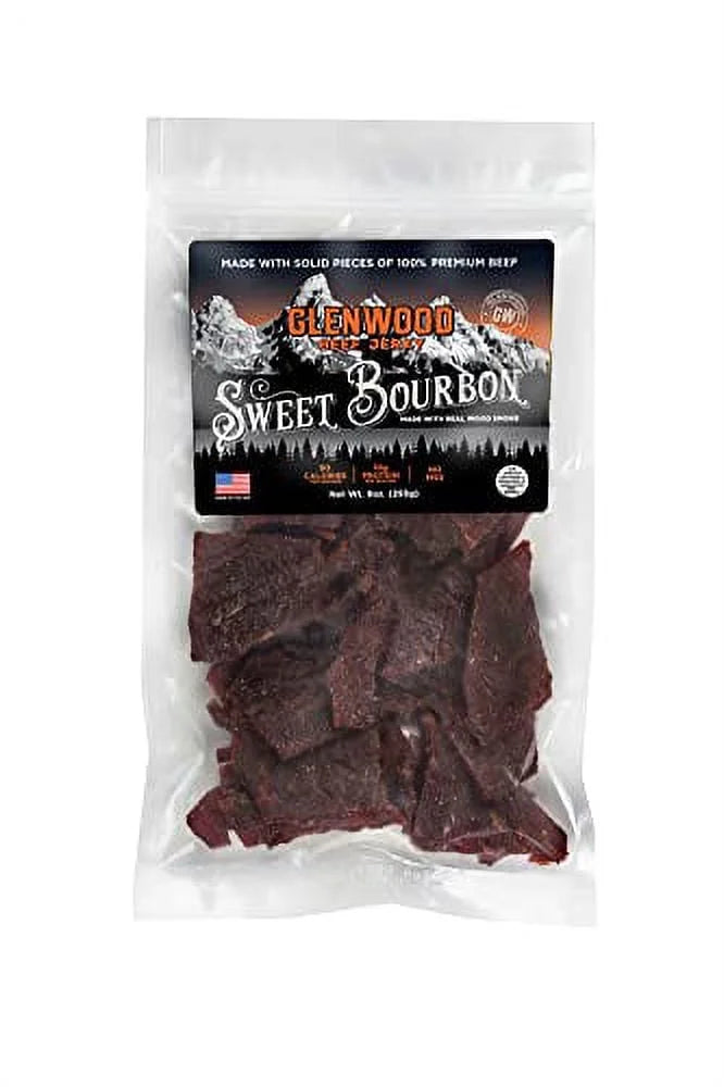 Sweet Bourbon 10 Ounce Resealable Bag Beef Jerky P88534
