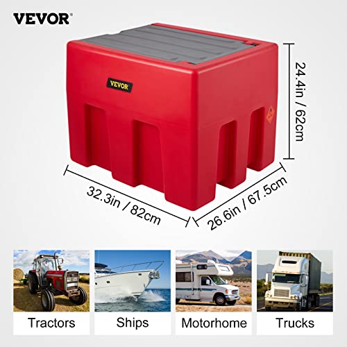 58 Gallon 10 GPM Diesel Fuel Tank with 12V Electric Transfer Pump and 13.1ft Rubber Hose H6634