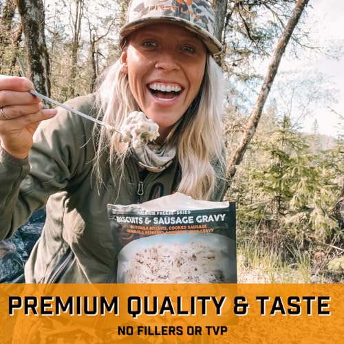 Freeze Dried Biscuits and Gravy Camping Food, 2 Serving Pouch N3052