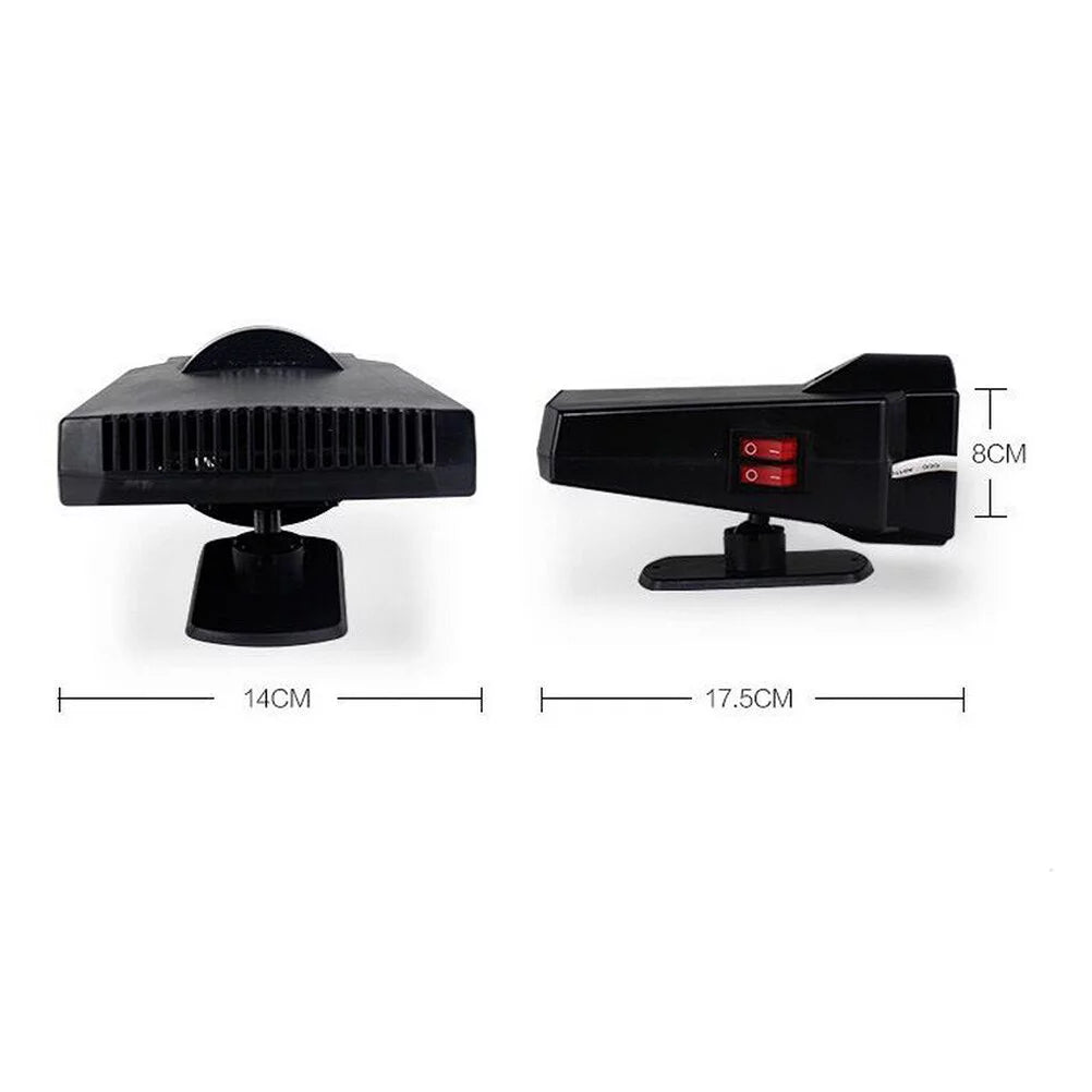 12V 200W Demister Defrosting Electric Heater Fan (Black) M478374