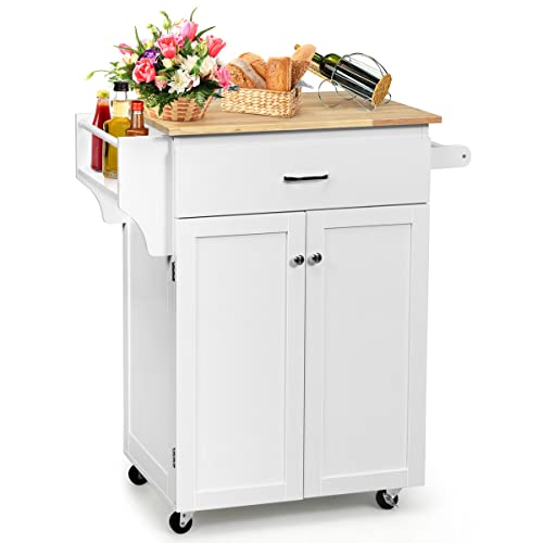 Kitchen Island Cart with Storage on Wheels D7467