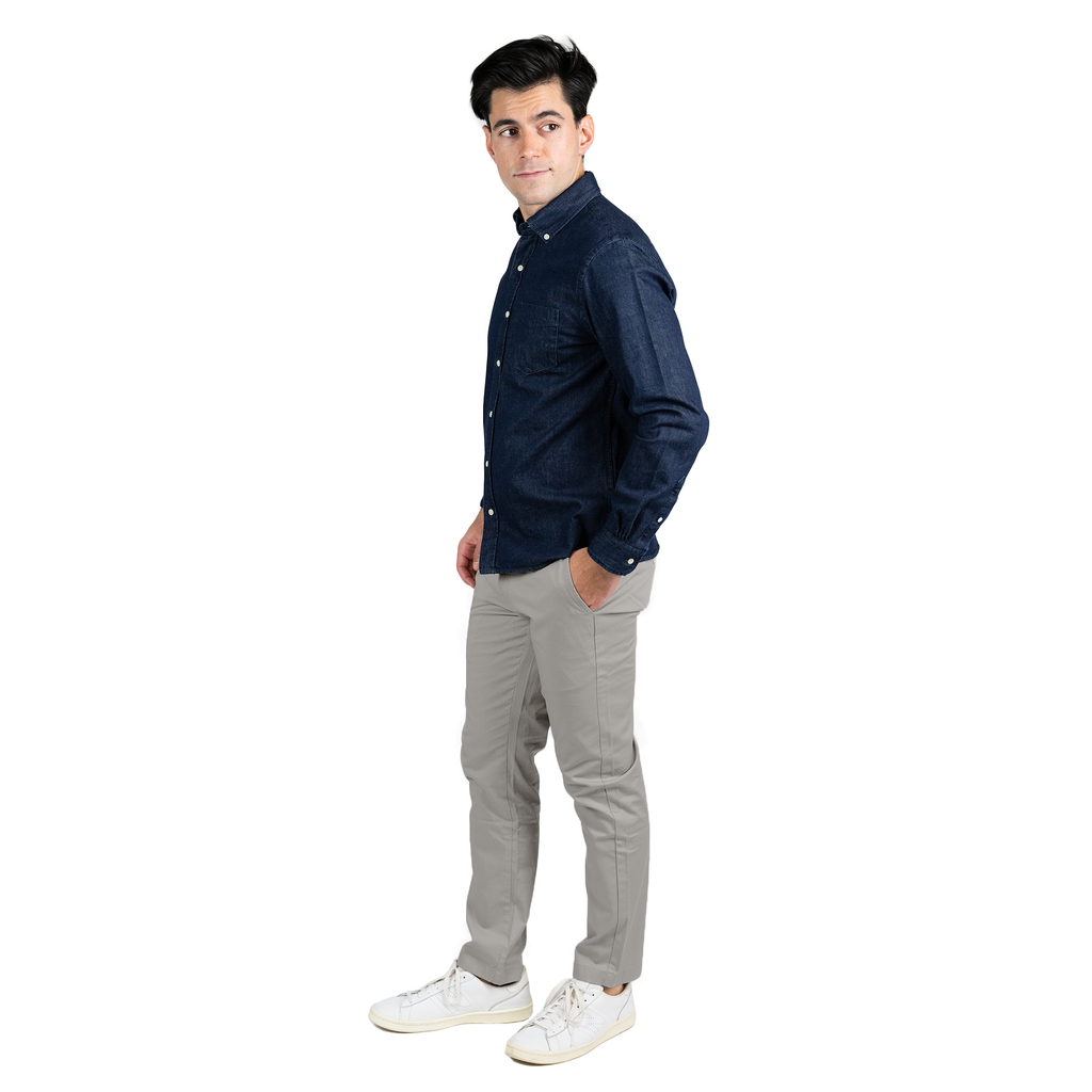 Lightweight Stretch Chinos Standard Fit - Grey