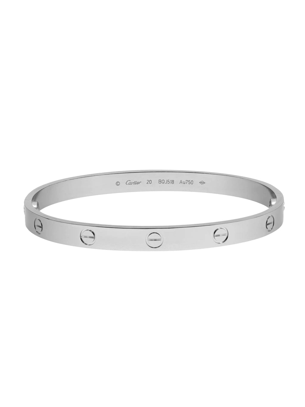 18K White Gold Bracelet Size 20 K6243
