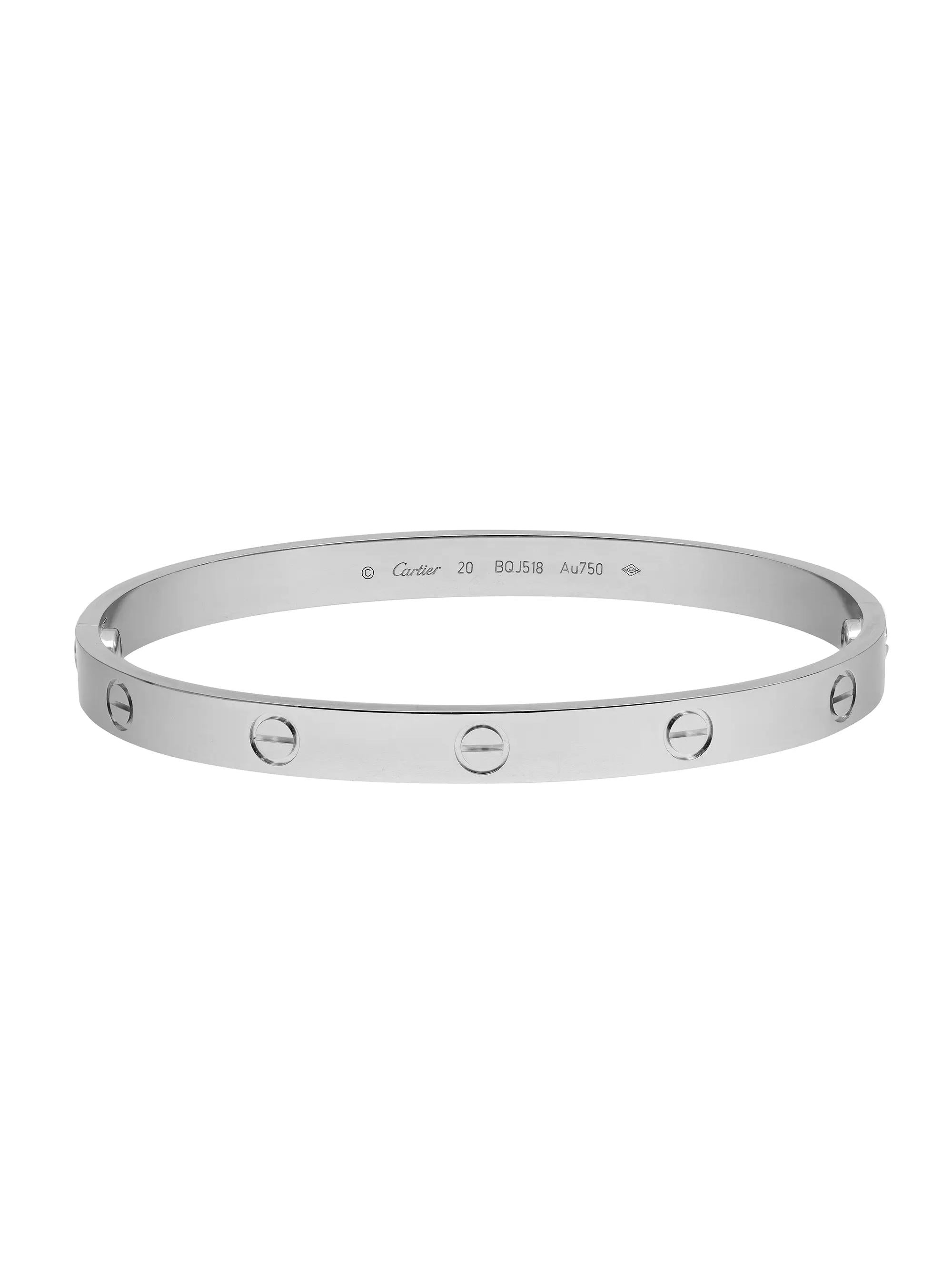 18K White Gold Bracelet Size 20 K6243
