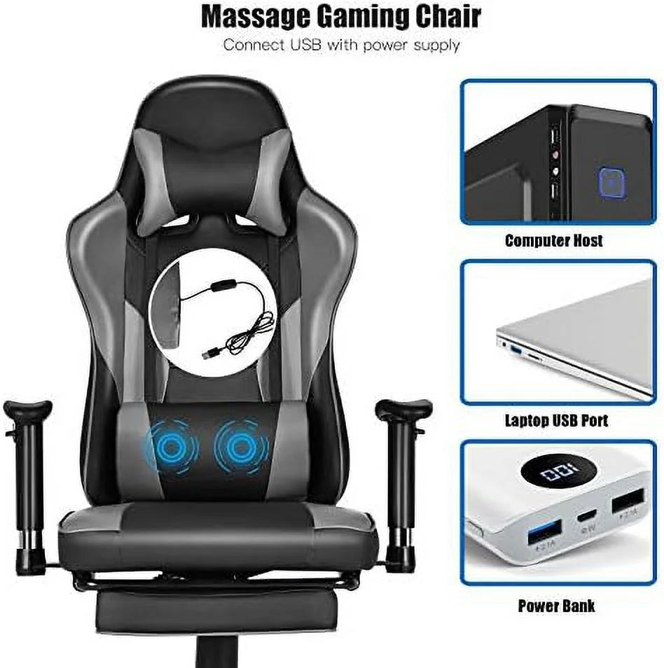 High Back Swivel Ergonomic Gaming Chair (Black) B904063