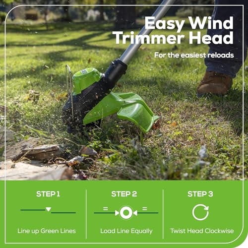 40V Cordless String Trimmer + Leaf Blower Combo Kit with 2.0Ah Battery and Charger O32860
