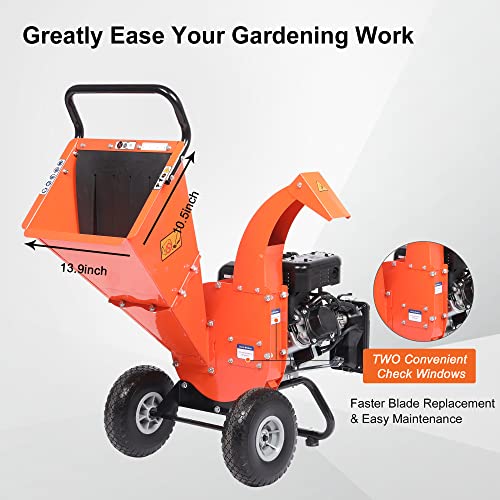 7 HP 212cc Gas Powered Wood Chipper Shredder Mulcher W7529