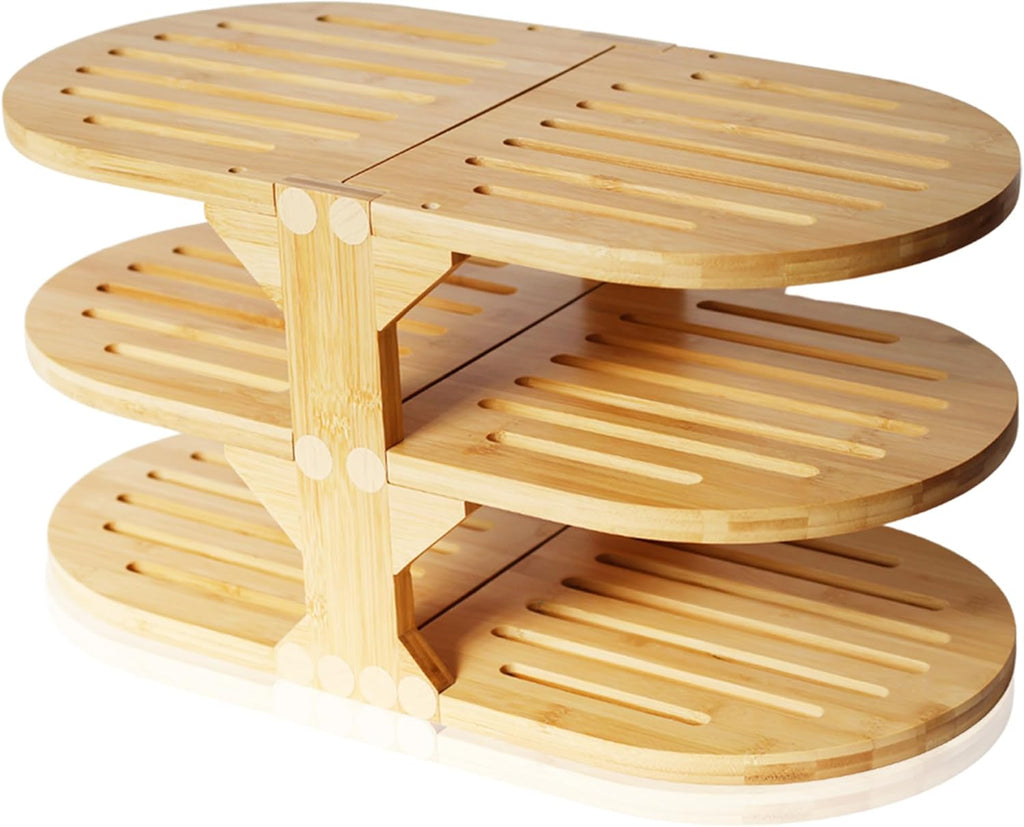 6-Tier Bamboo Plate Organizer S320147
