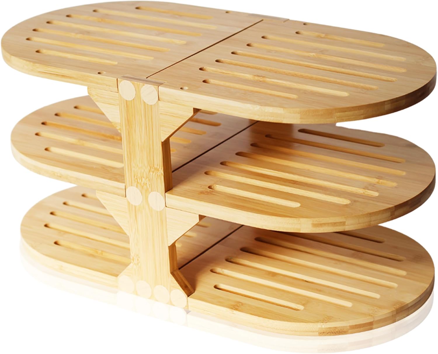 6-Tier Bamboo Plate Organizer S320147