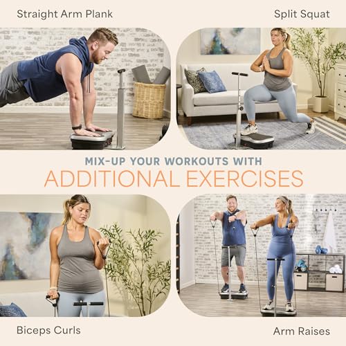 Vibration Plate Exercise Machine with Handlebars R8469