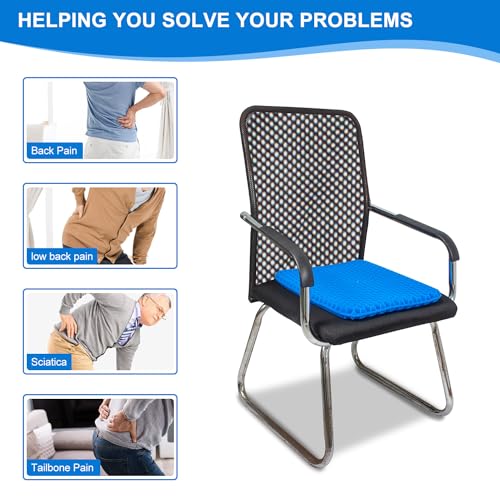 Large Cooling Gel Seat Cushion with Non-Slip Cover T992378