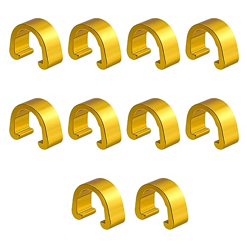 10 Pcs Aluminum Alloy Bike Cable C-clips Brake Derailleur Shifts Cable Clip F200269