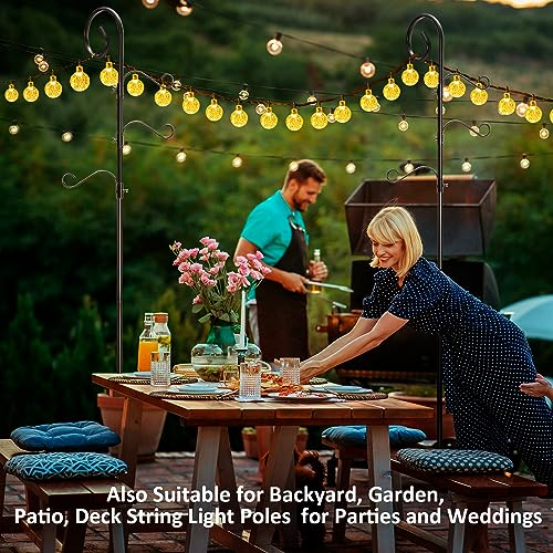 76 Inch 2 Pack Shepherds Hooks with 4 Hooks and Base Z672