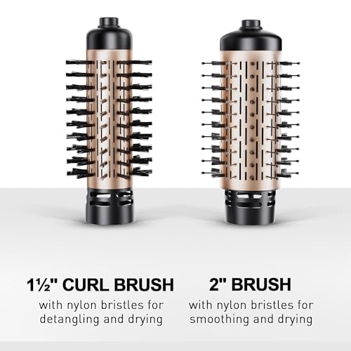 Rotating Hair Dryer Brush with 2-Inch and 1.5-Inch Brushes Z2062