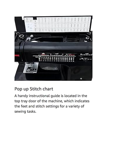 Heavy-Duty Sewing Machine with Aluminum Body, 18 Stitches, Free Arm, Built-In Needle Threader A68289