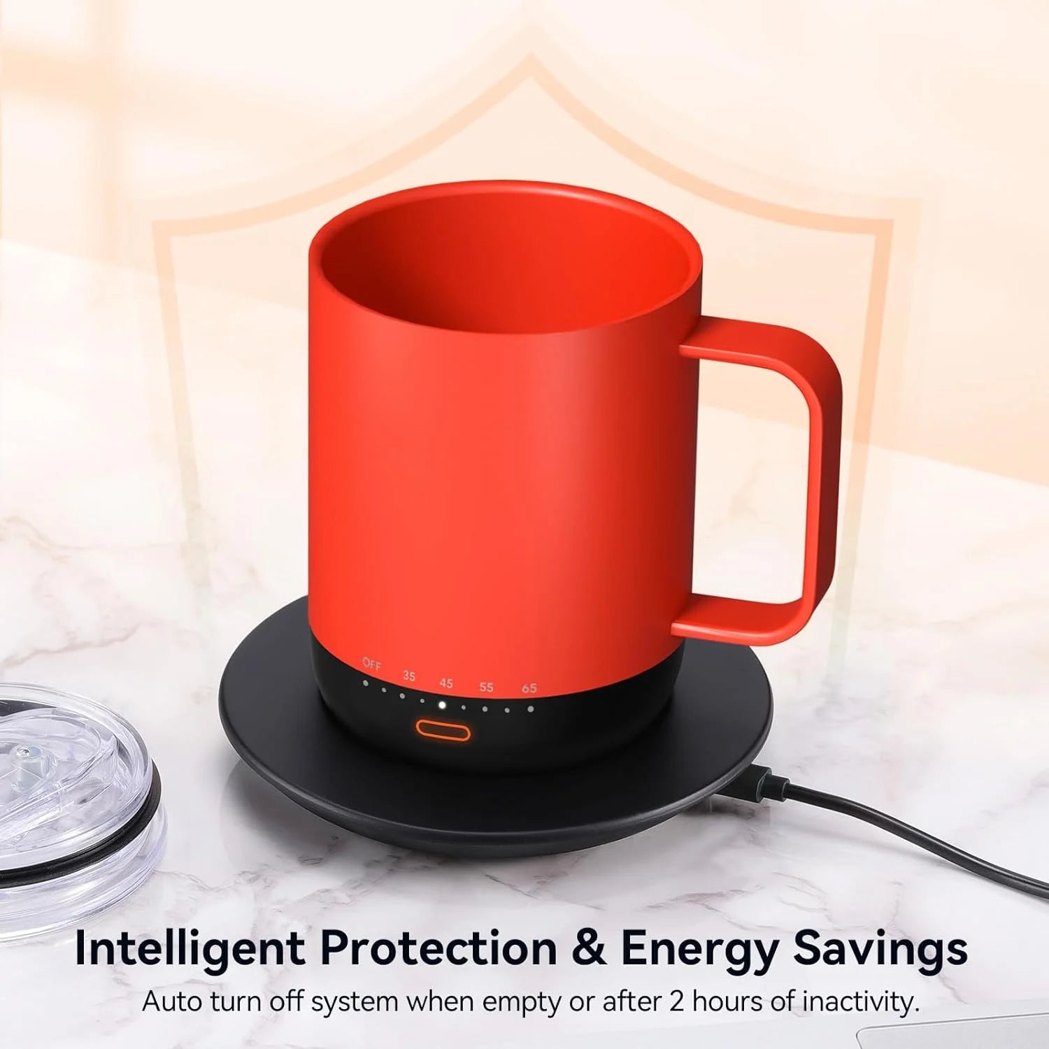 14 oz Self Heating Coffee Mug with Lid R397